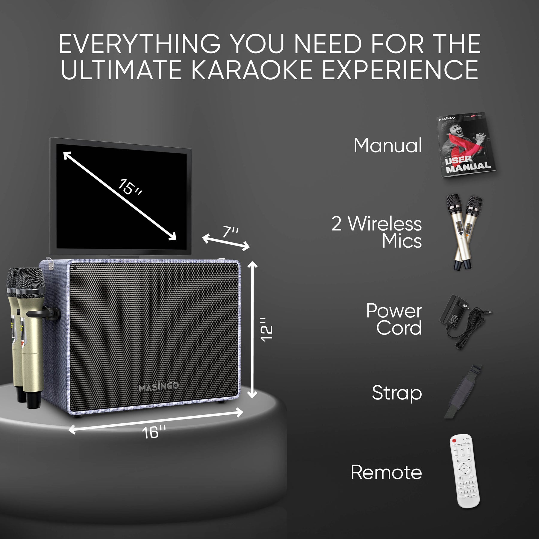 New Bluetooth Portable Karaoke System Complete Karaoke System